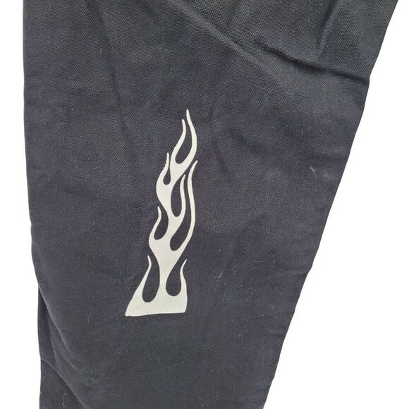 Elijah Berle Mens Loose Fit Skateboarding Pants Blk Sz 38 Carpenter Jeans Flame - Picture 13 of 14